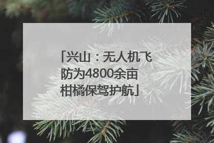 兴山：无人机飞防为4800余亩柑橘保驾护航