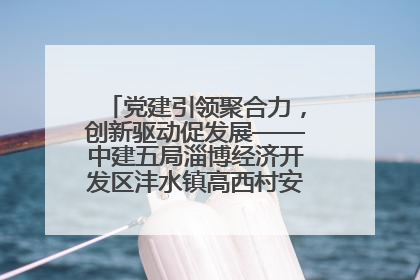 党建引领聚合力，创新驱动促发展——中建五局淄博经济开发区沣水镇高西村安置项目建设纪实