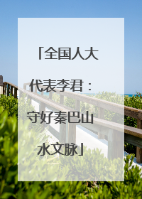 全国人大代表李君：守好秦巴山水文脉