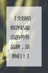 全国价值评估最高的劳务品牌，是他们！