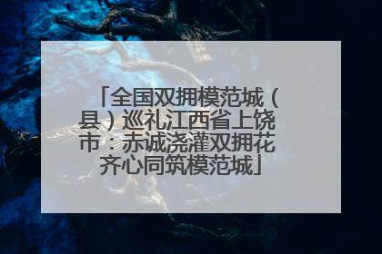 全国双拥模范城（县）巡礼江西省上饶市：赤诚浇灌双拥花 齐心同筑模范城