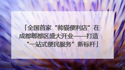 全国首家“帅猫便利店”在成都郫都区盛大开业——打造“一站式便民服务”新标杆