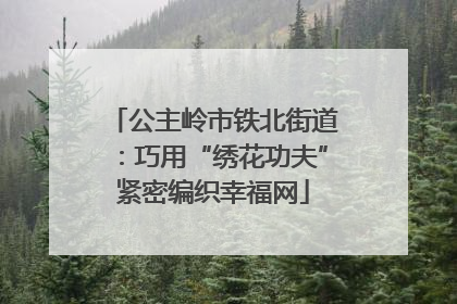 公主岭市铁北街道：巧用“绣花功夫”紧密编织幸福网