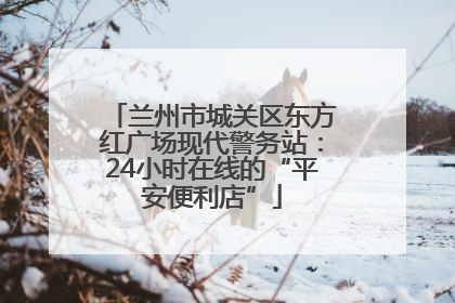 兰州市城关区东方红广场现代警务站：24小时在线的“平安便利店”