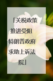 关税政策推进受阻 特朗普政府求助上诉法院