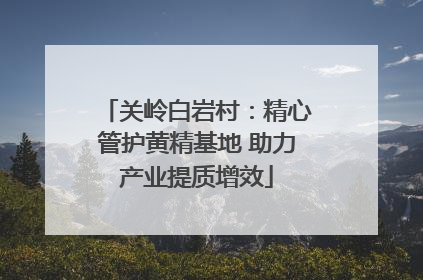 关岭白岩村：精心管护黄精基地 助力产业提质增效
