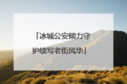 冰城公安倾力守护续写老街风华