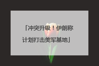 冲突升级！伊朗称计划打击美军基地