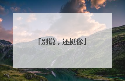 别说，还挺像