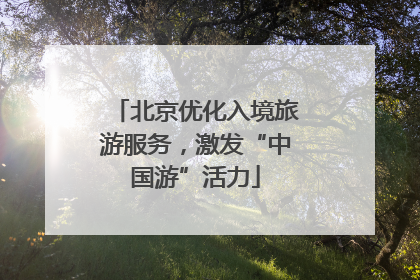 北京优化入境旅游服务，激发“中国游”活力
