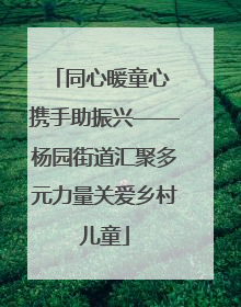 同心暖童心 携手助振兴——杨园街道汇聚多元力量关爱乡村儿童