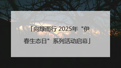 向绿而行 2025年“伊春生态日”系列活动启幕