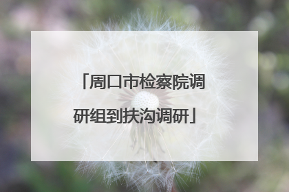 周口市检察院调研组到扶沟调研