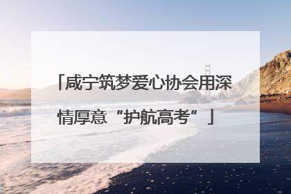 咸宁筑梦爱心协会用深情厚意“护航高考”