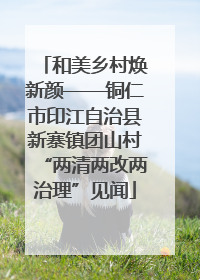 和美乡村焕新颜——铜仁市印江自治县新寨镇团山村“两清两改两治理”见闻