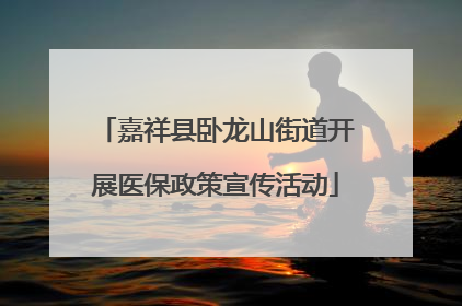 嘉祥县卧龙山街道开展医保政策宣传活动