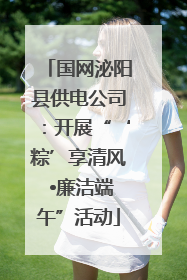 国网泌阳县供电公司：开展“‘粽’享清风 •廉洁端午”活动