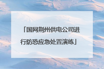 国网荆州供电公司进行防恐应急处置演练