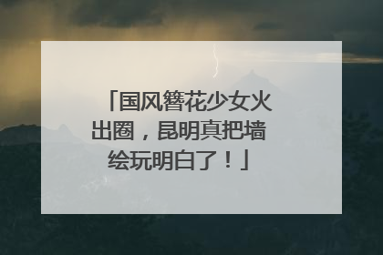 国风簪花少女火出圈，昆明真把墙绘玩明白了！