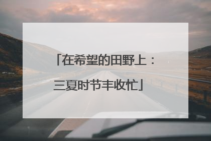 在希望的田野上：三夏时节丰收忙