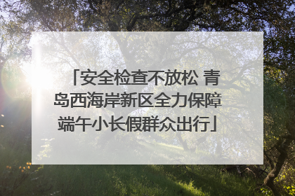 安全检查不放松 青岛西海岸新区全力保障端午小长假群众出行