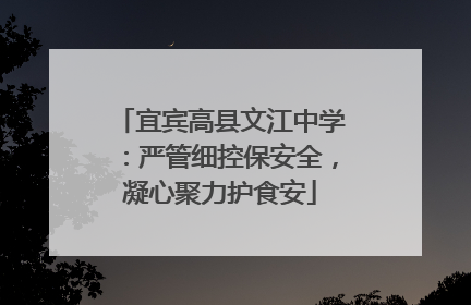 宜宾高县文江中学：严管细控保安全，凝心聚力护食安