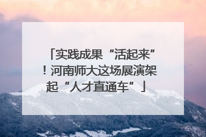 实践成果“活起来”！河南师大这场展演架起“人才直通车”