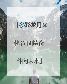 多彩龙舟文化节 团结奋斗向未来