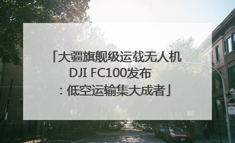 大疆旗舰级运载无人机DJI FC100发布：低空运输集大成者