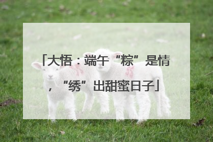 大悟：端午“粽”是情，“绣”出甜蜜日子