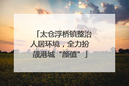 太仓浮桥镇整治人居环境，全力扮靓港城“颜值”