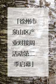 徐州市泉山区产业对接周活动第二季启幕