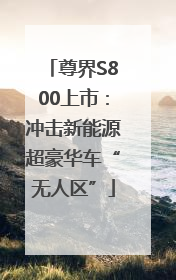 尊界S800上市：冲击新能源超豪华车“无人区”