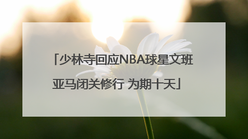 少林寺回应NBA球星文班亚马闭关修行 为期十天
