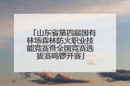 山东省第四届国有林场森林防火职业技能竞赛暨全国竞赛选拔赛鸣锣开赛