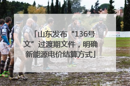山东发布“136号文”过渡期文件，明确新能源电价结算方式