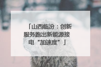 山西临汾：创新服务跑出新能源接电“加速度”