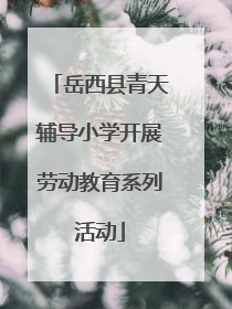 岳西县青天辅导小学开展劳动教育系列活动