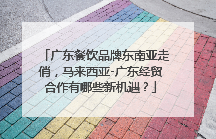 广东餐饮品牌东南亚走俏，马来西亚-广东经贸合作有哪些新机遇？