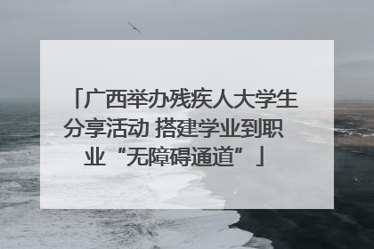 广西举办残疾人大学生分享活动 搭建学业到职业“无障碍通道”