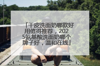 干皮洗面奶哪款好用值得推荐，2025氨基酸洗面奶哪个牌子好，温和在线