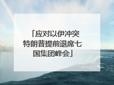应对以伊冲突 特朗普提前退席七国集团峰会