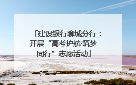 建设银行聊城分行：开展“高考护航·筑梦同行”志愿活动