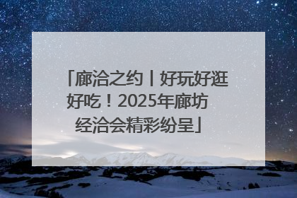 廊洽之约丨好玩好逛好吃！2025年廊坊经洽会精彩纷呈
