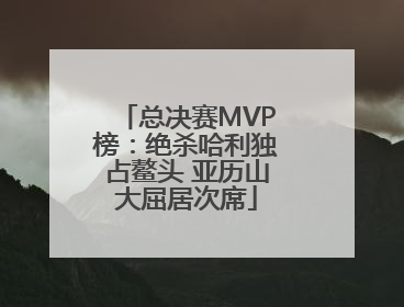 总决赛MVP榜：绝杀哈利独占鳌头 亚历山大屈居次席
