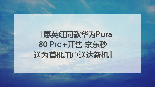 惠英红同款华为Pura 80 Pro+开售 京东秒送为首批用户送达新机