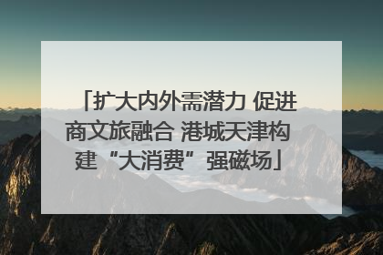 扩大内外需潜力 促进商文旅融合 港城天津构建“大消费”强磁场