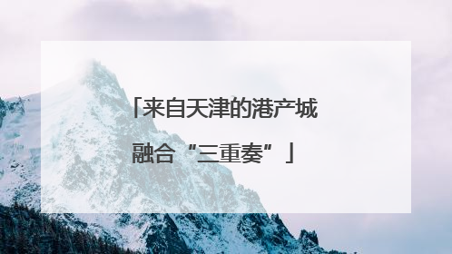 来自天津的港产城融合“三重奏”