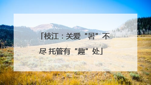 枝江：关爱“暑”不尽 托管有“趣”处