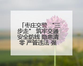枣庄交警 “三步走” 筑牢交通安全防线 隐患清零 严管违法 强化宣传